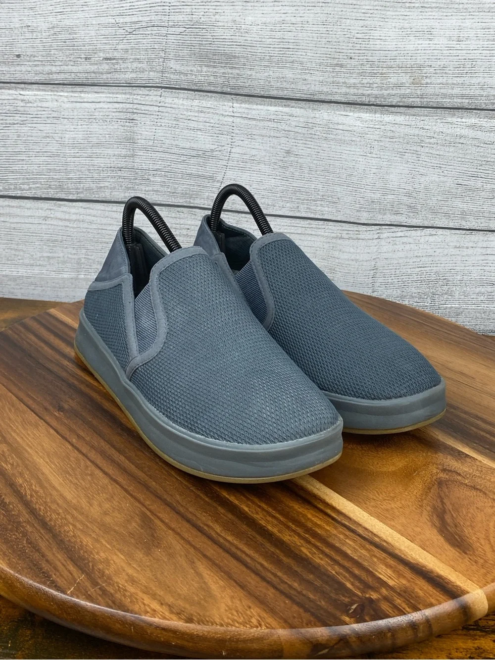 OluKai Ki'ihele Women's Slate Gray Slip On Sneaker Loafer Shoe Size 9 EU 39